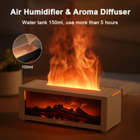 Transform Your Space with the Flame Aroma Humidifier - Essential Oils Diffuser with LED Light & Remote Control